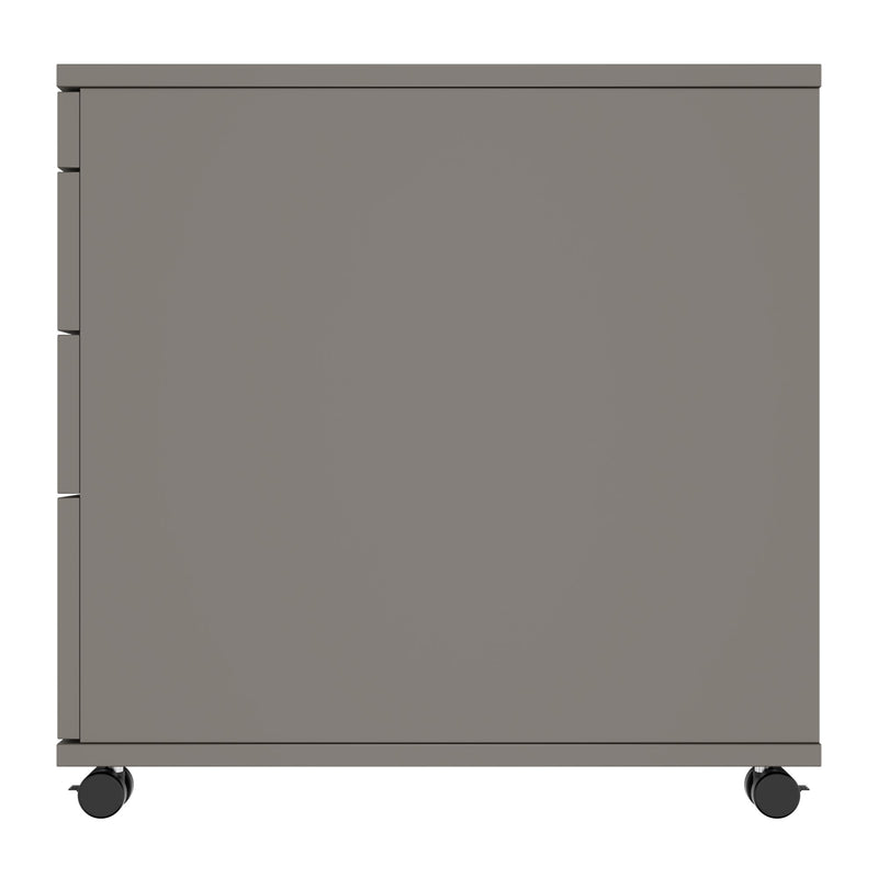 OPTIMA PRO Rollcontainer | 3 Metallschubladen + 1 Kleinteilefach, Soft Close, Cubanitgrau - 6 Main Image