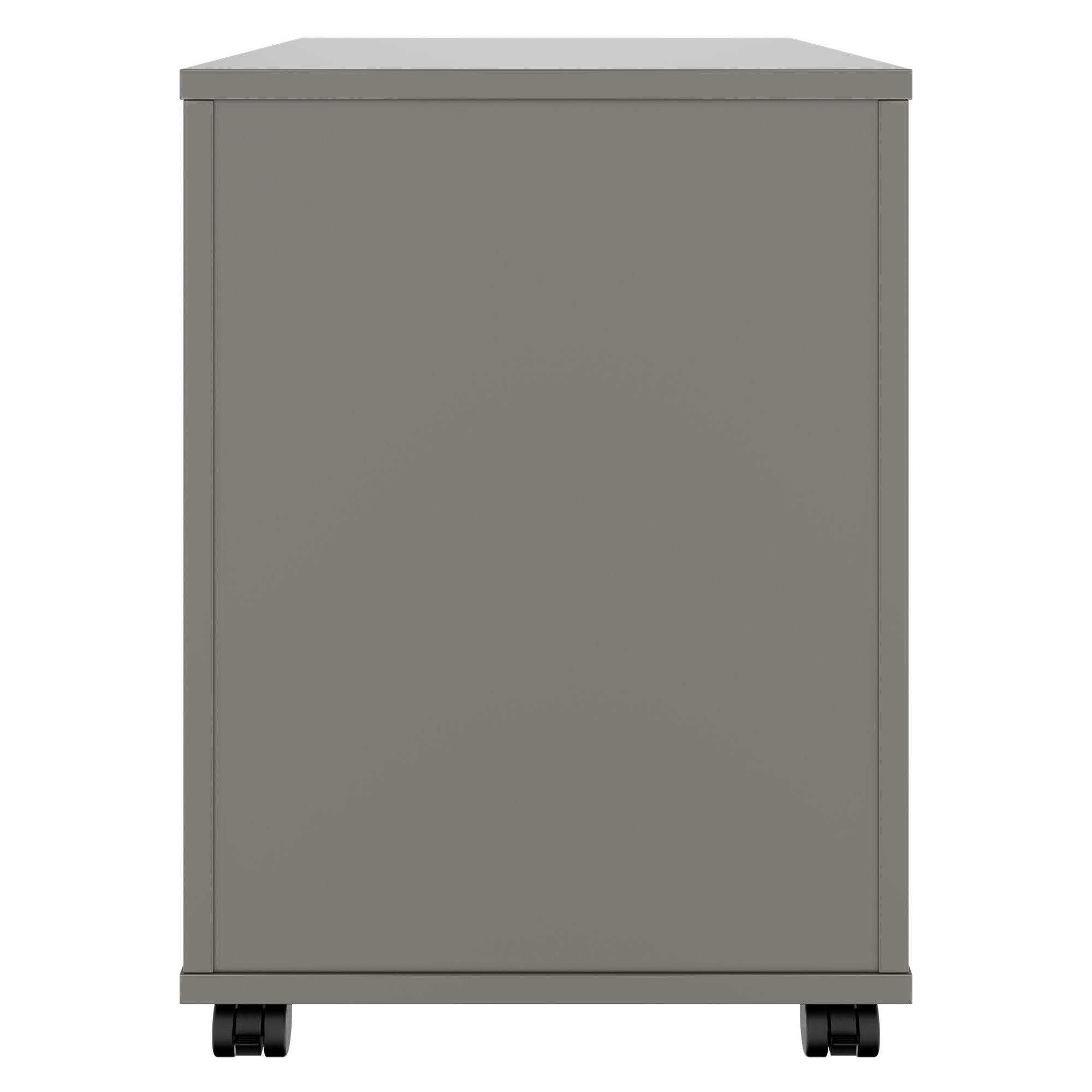 OPTIMA PRO Conteneur en rouleau | 3 tiroirs métalliques + 1 petites pièces, ferme douce, gris cubanite