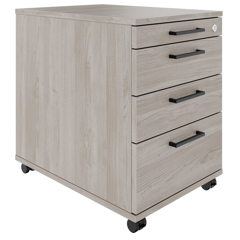 OPTIMA PRO Conteneur en rouleau | 3 tiroirs métalliques + 1 petites pièces, ferme douce, gris de chêne nord - 1 Main Image