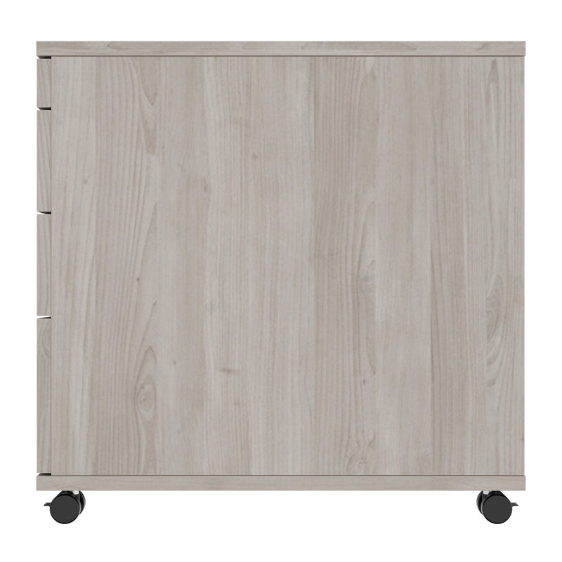 OPTIMA PRO Conteneur en rouleau | 3 tiroirs métalliques + 1 petites pièces, ferme douce, gris de chêne nord - 6 Main Image