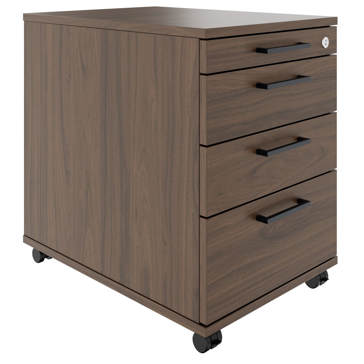 OPTIMA PRO Roll container | 3 metal drawers + 1 small parts, soft close, walnut - 1 Lightbox Main Image