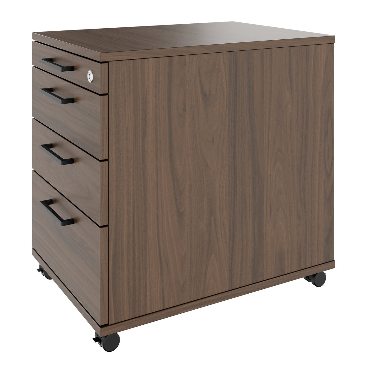 OPTIMA PRO Roll container | 3 metal drawers + 1 small parts, soft close, walnut - 5 Lightbox Main Image