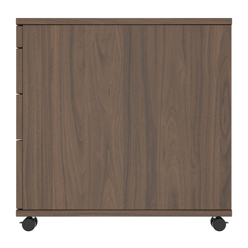 OPTIMA PRO Roll container | 3 metal drawers + 1 small parts, soft close, walnut - 6 Main Image