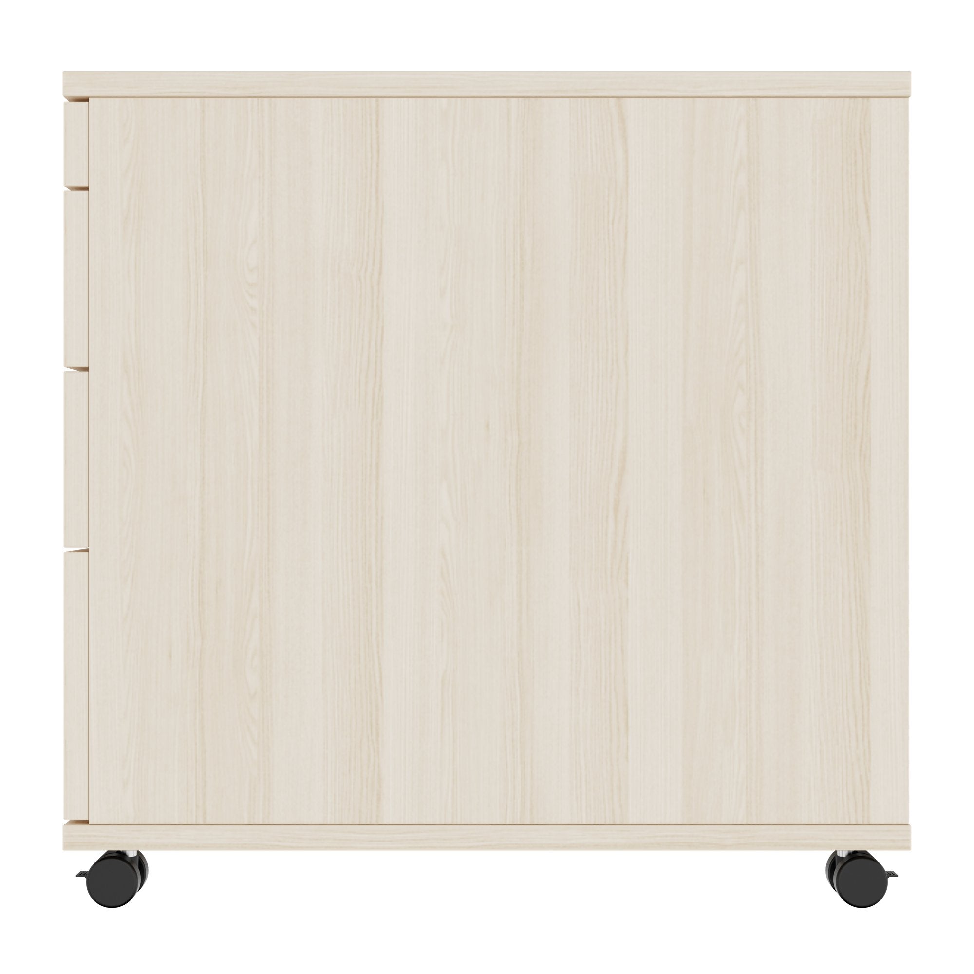 OPTIMA PRO Conteneur en rouleau | 3 tiroirs métalliques + 1 petites pièces, ferme douce, cendres de sable
