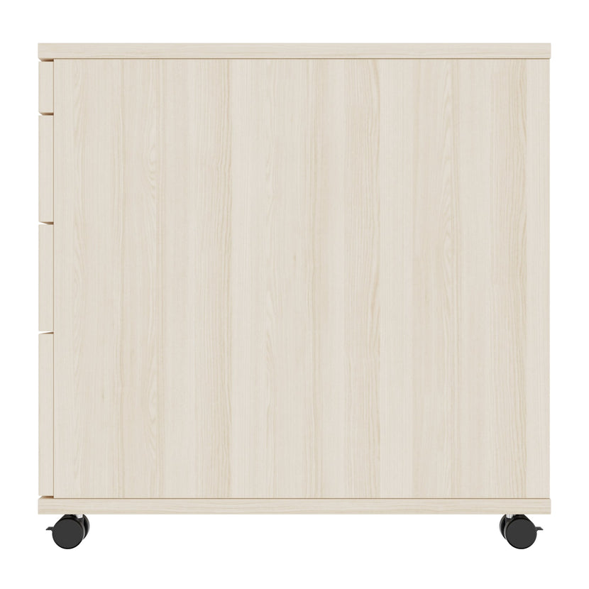 OPTIMA PRO Conteneur en rouleau | 3 tiroirs métalliques + 1 petites pièces, ferme douce, cendres de sable