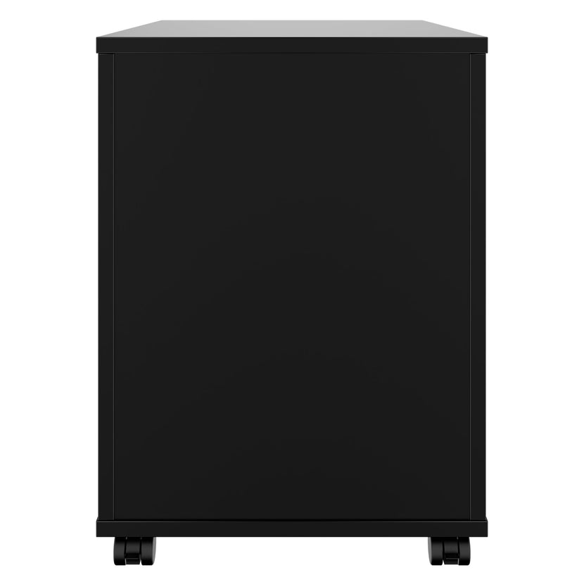 OPTIMA PRO Conteneur en rouleau | 3 tiroirs métalliques + 1 petites pièces, ferme douce, noir