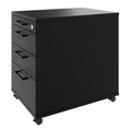 OPTIMA PRO Rollcontainer | 3 Metallschubladen + 1 Kleinteilefach, Soft Close, Schwarz - 5 Thumbnail Image