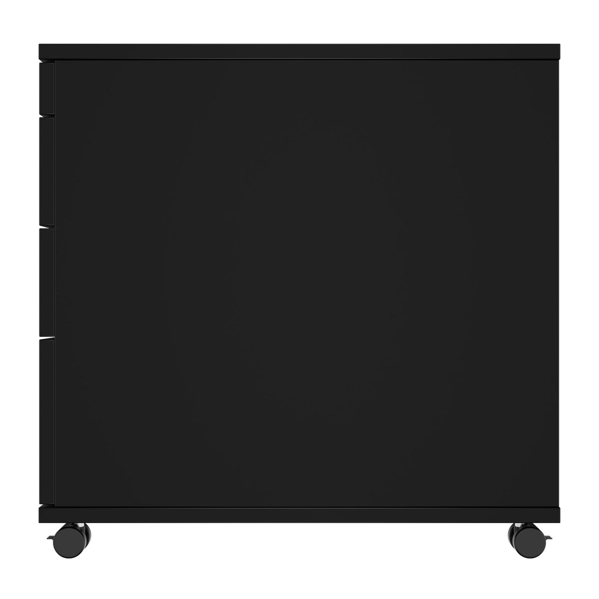 OPTIMA PRO Rollcontainer | 3 Metallschubladen + 1 Kleinteilefach, Soft Close, Schwarz - 6 Lightbox Main Image