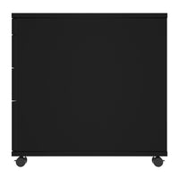 OPTIMA PRO Rollcontainer | 3 Metallschubladen + 1 Kleinteilefach, Soft Close, Schwarz