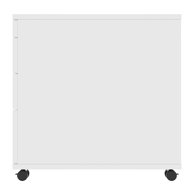 OPTIMA PRO Roll container | 3 metal drawers + 1 small parts, soft close, white - 6 Main Image