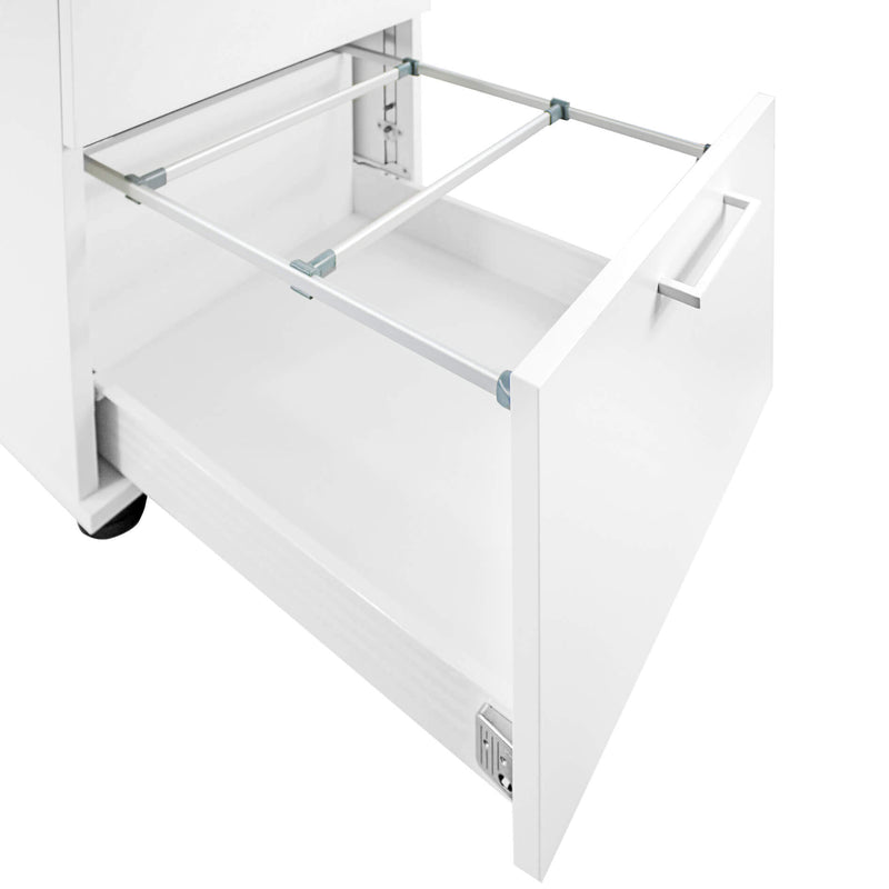 OPTIMA Rollcontainer | Hängeregister, 600 mm tief, Weiß - 2 Main Image