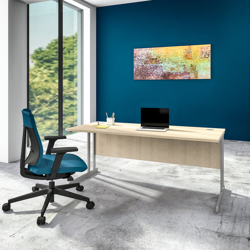 OPTIMA Scrivania C | 1800 x 800 mm, acero  - 1 Main Image