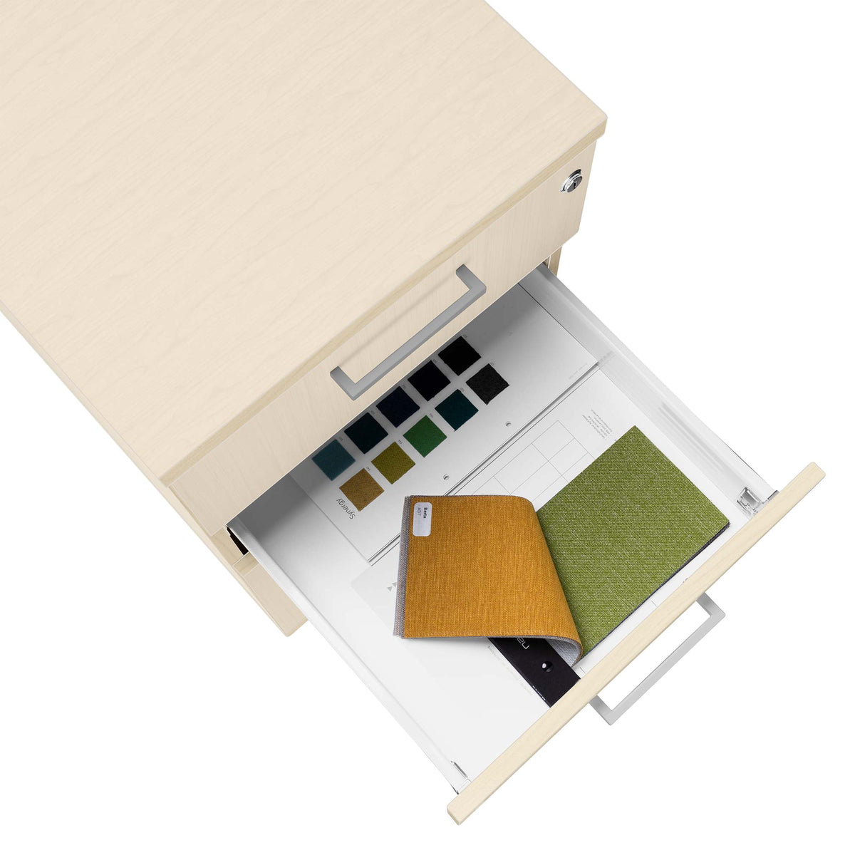 OPTIMA standing container | 600 mm deep, maple - 3 Lightbox Main Image