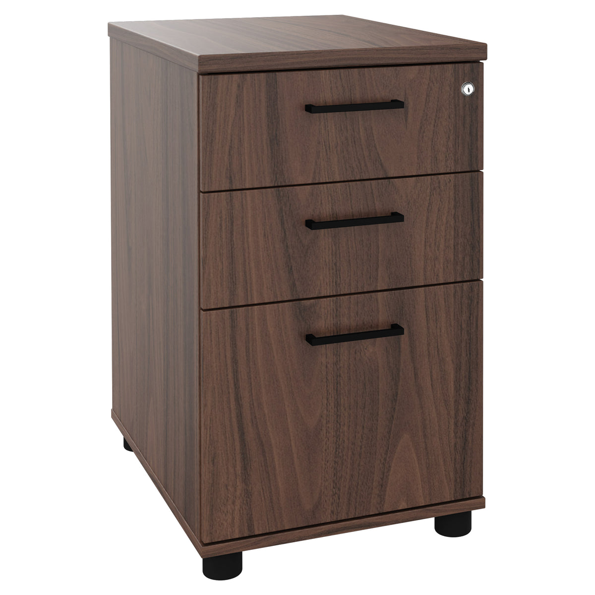 OPTIMA standing container | 600 mm deep, walnut - 1 Lightbox Main Image