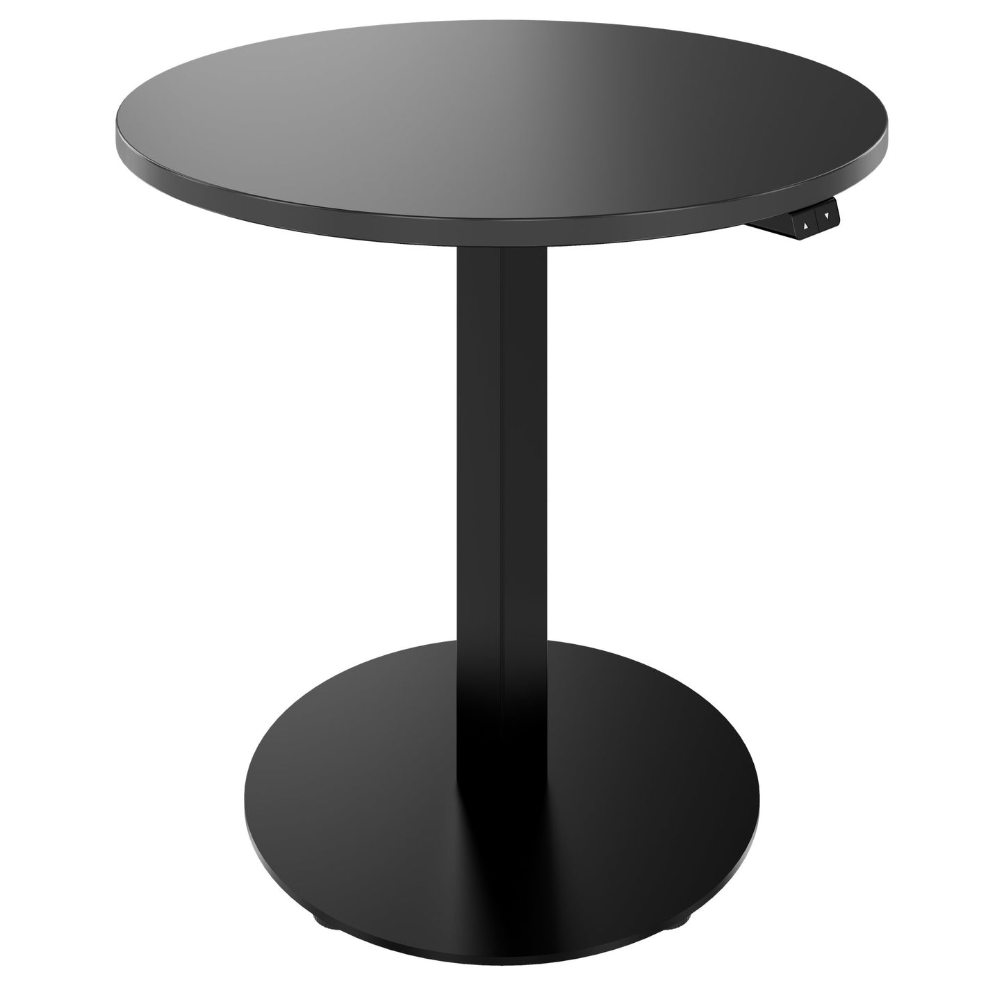 OPTIMA Up meeting table | Ø 800 mm, round, electrically height adjustable, anthracite