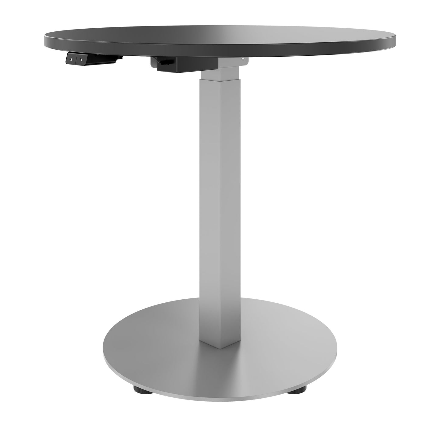 OPTIMA Up meeting table | Ø 800 mm, round, electrically height adjustable, anthracite