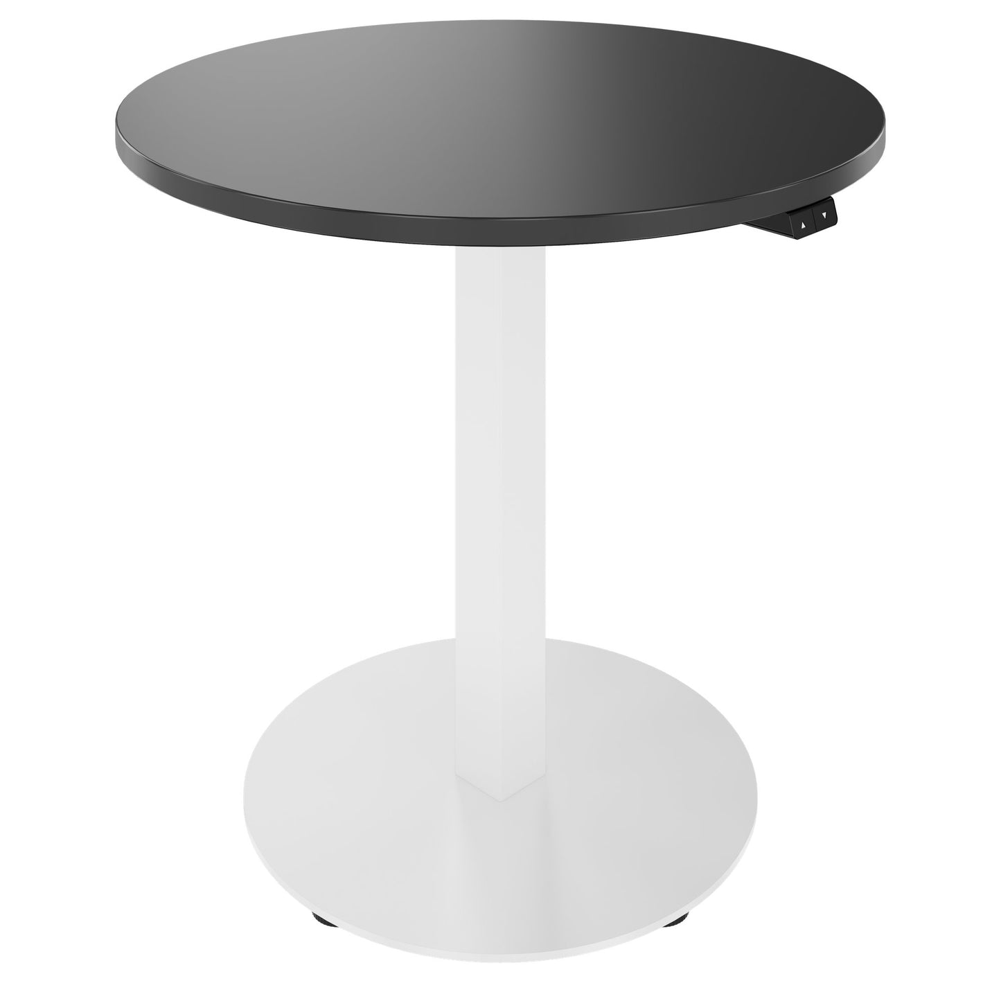 OPTIMA Up meeting table | Ø 800 mm, round, electrically height adjustable, anthracite