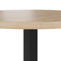 OPTIMA Up meeting table | Ø 800 mm, round, electrically height adjustable, amber oak