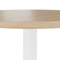 OPTIMA Up meeting table | Ø 800 mm, round, electrically height adjustable, amber oak