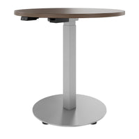 OPTIMA Up meeting table | Ø 800 mm, round, electrically height adjustable, walnut