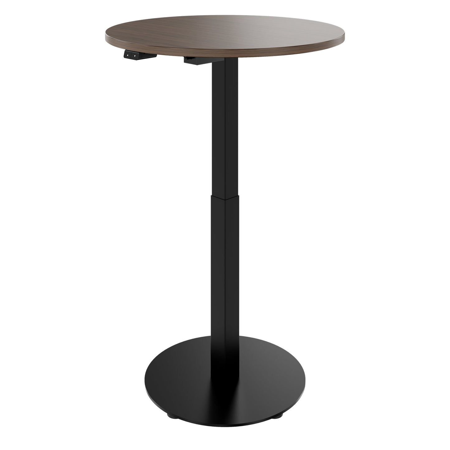 OPTIMA Up meeting table | Ø 800 mm, round, electrically height adjustable, walnut