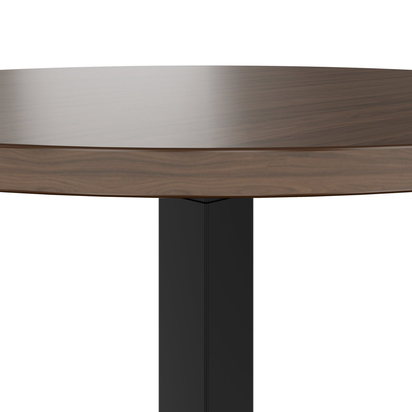 OPTIMA Up meeting table | Ø 800 mm, round, electrically height adjustable, walnut