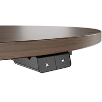 OPTIMA Up meeting table | Ø 800 mm, round, electrically height adjustable, walnut