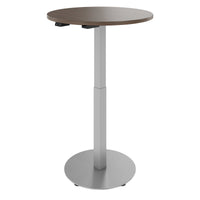 OPTIMA Up meeting table | Ø 800 mm, round, electrically height adjustable, walnut