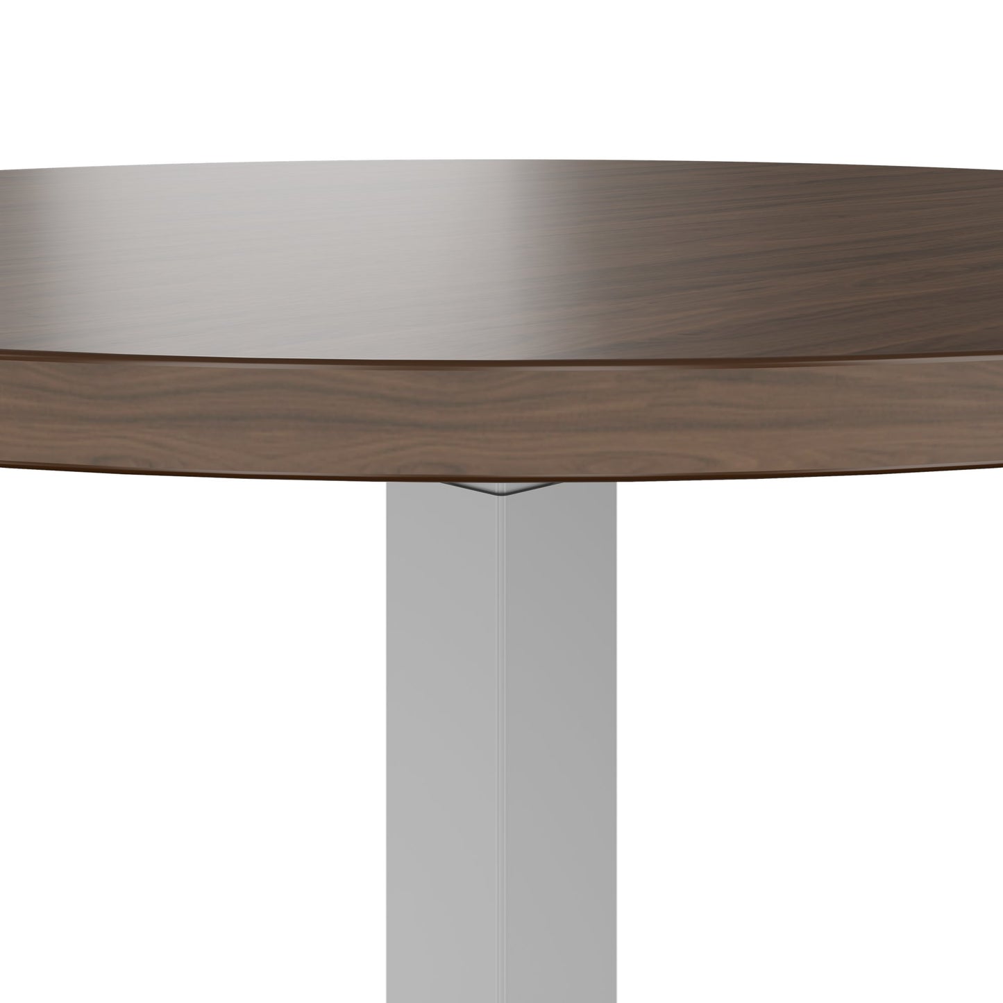 OPTIMA Up meeting table | Ø 800 mm, round, electrically height adjustable, walnut