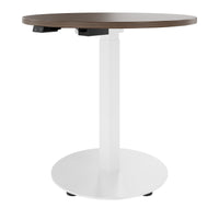 OPTIMA Up meeting table | Ø 800 mm, round, electrically height adjustable, walnut