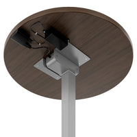 OPTIMA Up meeting table | Ø 800 mm, round, electrically height adjustable, walnut