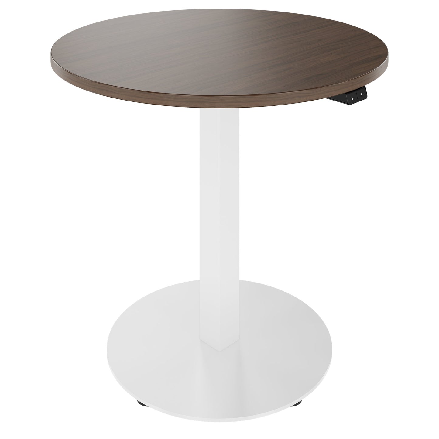 OPTIMA Up meeting table | Ø 800 mm, round, electrically height adjustable, walnut