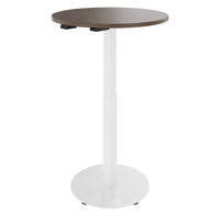 OPTIMA Up meeting table | Ø 800 mm, round, electrically height adjustable, walnut