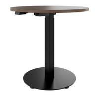 OPTIMA Up meeting table | Ø 800 mm, round, electrically height adjustable, walnut