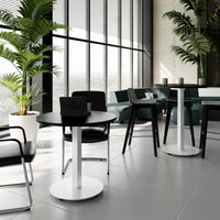 OPTIMA Up meeting table | Ø 800 mm, round, electrically height adjustable, black