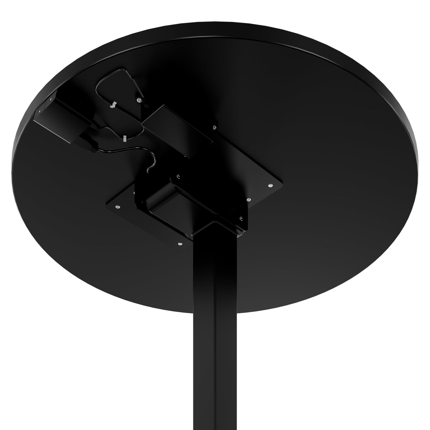 OPTIMA Up meeting table | Ø 800 mm, round, electrically height adjustable, black