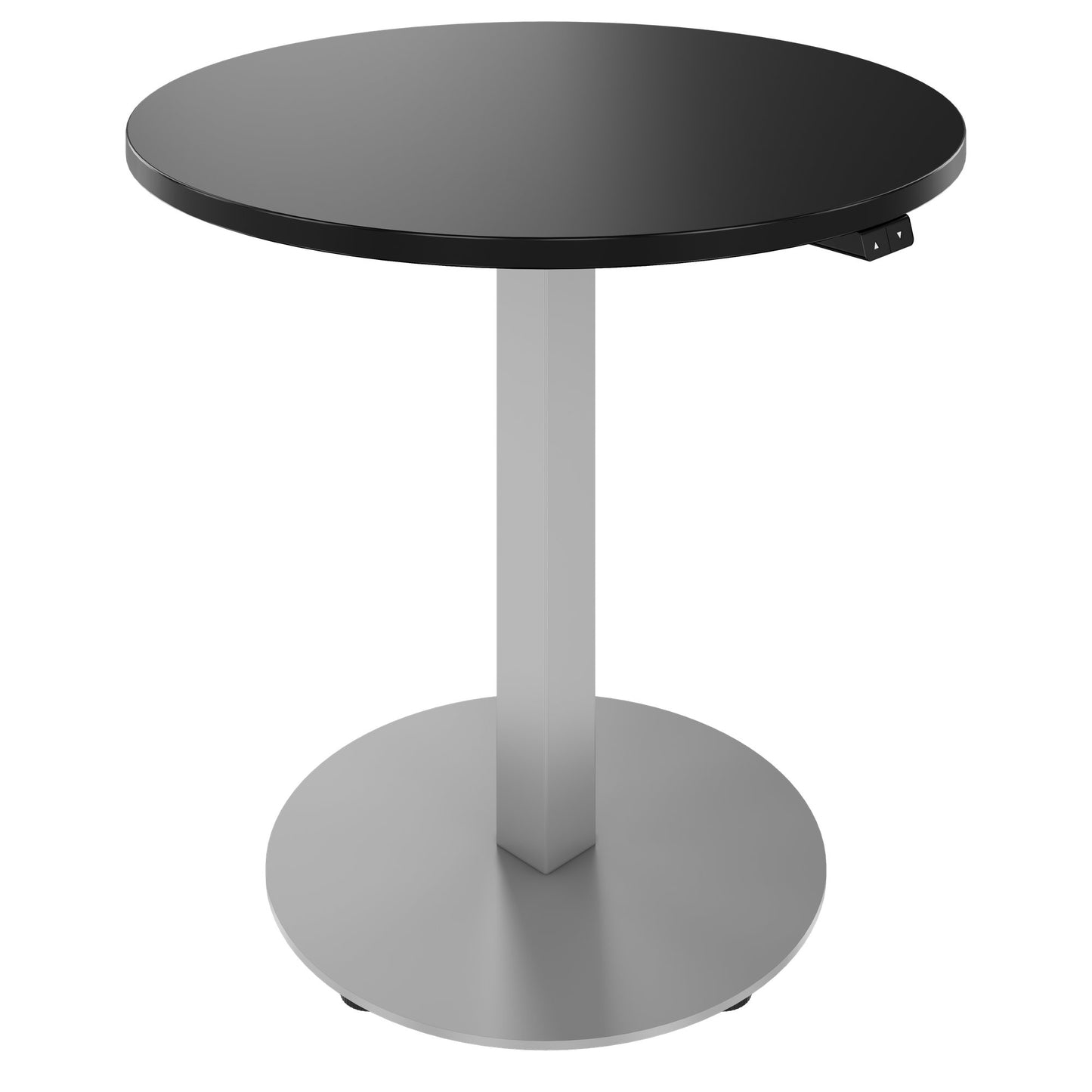 OPTIMA Up meeting table | Ø 800 mm, round, electrically height adjustable, black