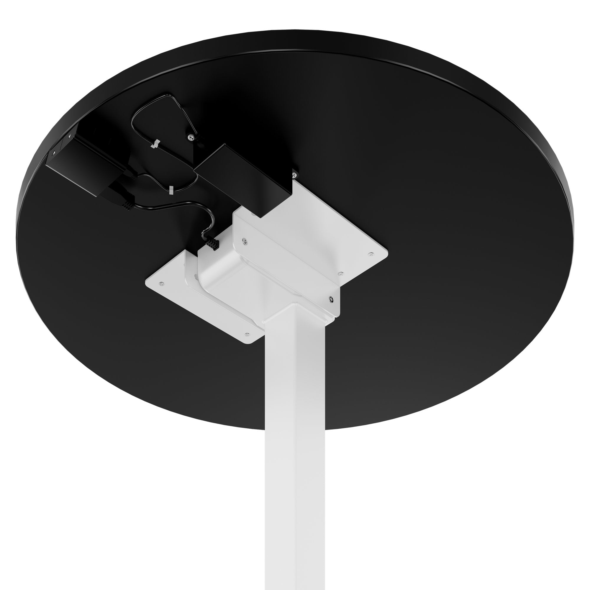 OPTIMA Tabella delle riunioni su | Ø 800 mm, rotondo, altezza elettricamente regolabile, nero