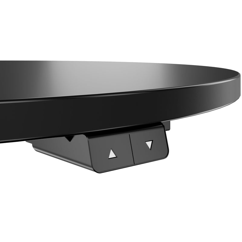 OPTIMA Table de la réunion vers le haut | Ø 800 mm, rond, réglable à hauteur électrique, noir - 5 Main Image