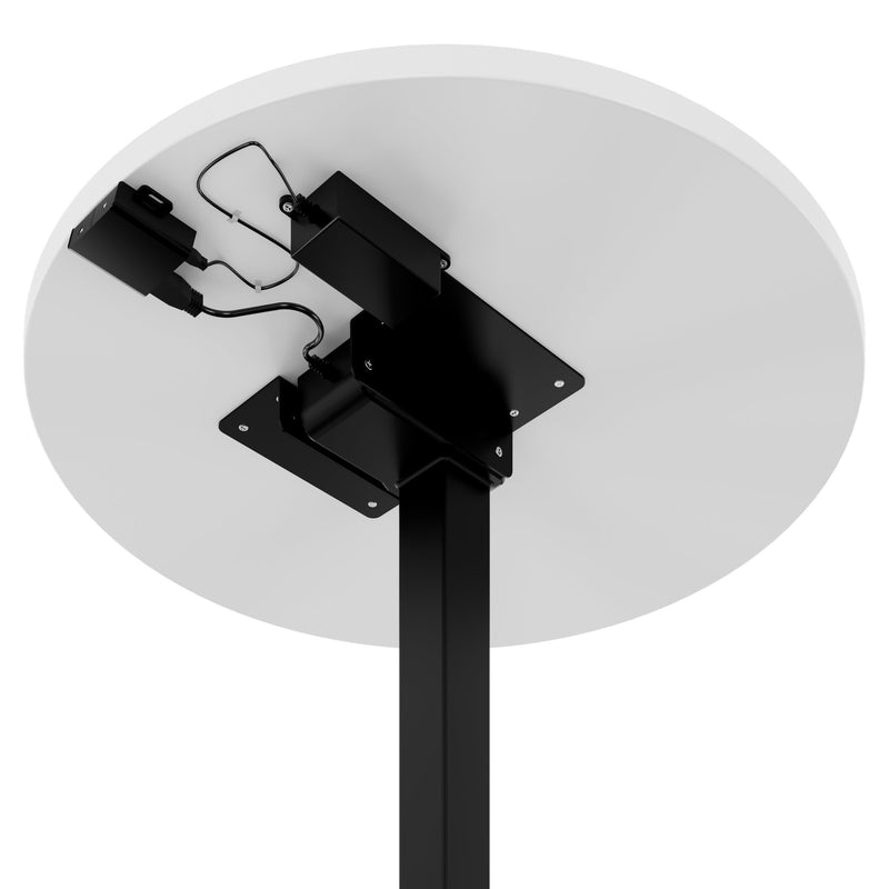 OPTIMA UP Meeting Table | Ø 800 mm, round, electrically height-adjustable, white  - 6 Main Image