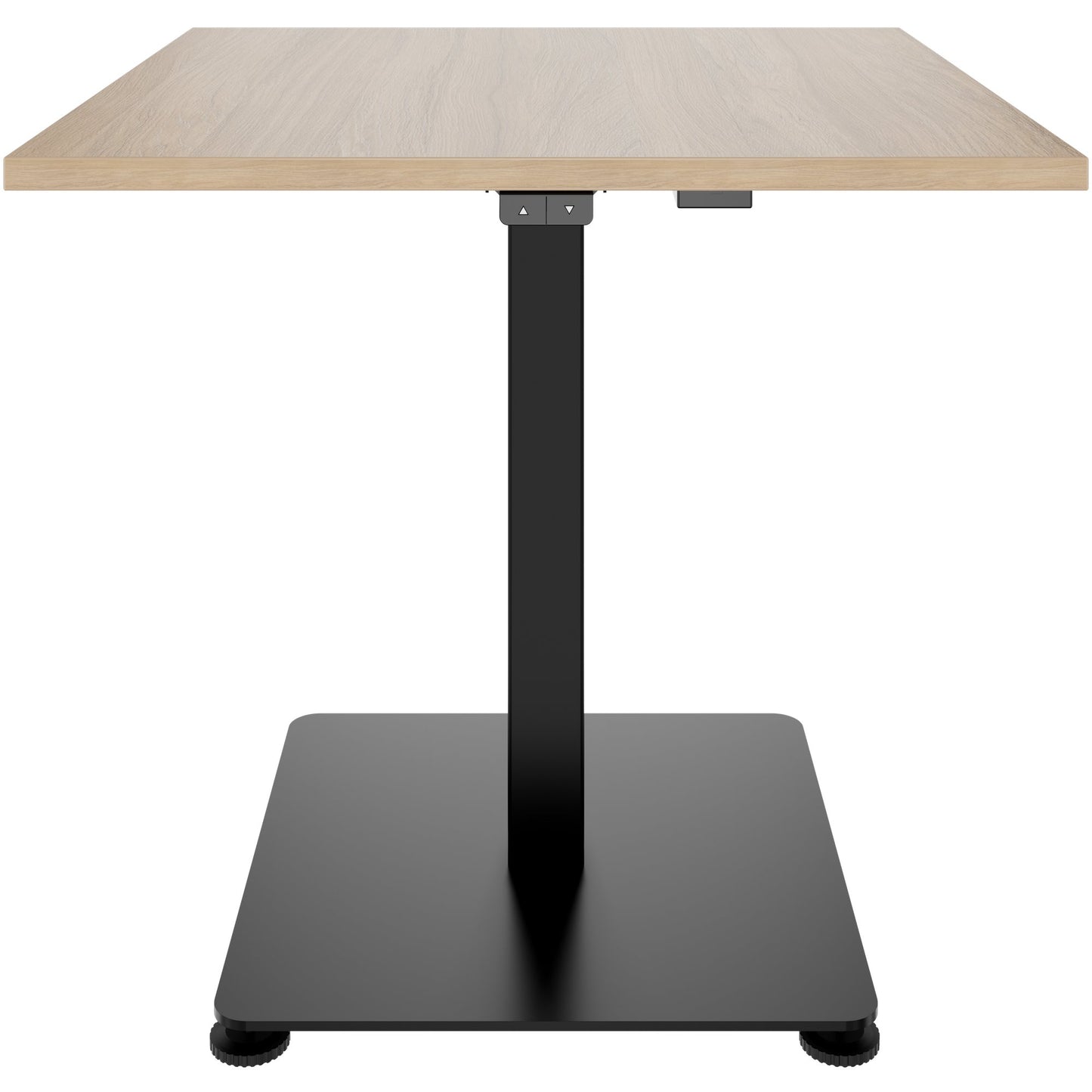 OPTIMA Up meeting table | 800 x 800 mm, electrically height adjustable, amber oak