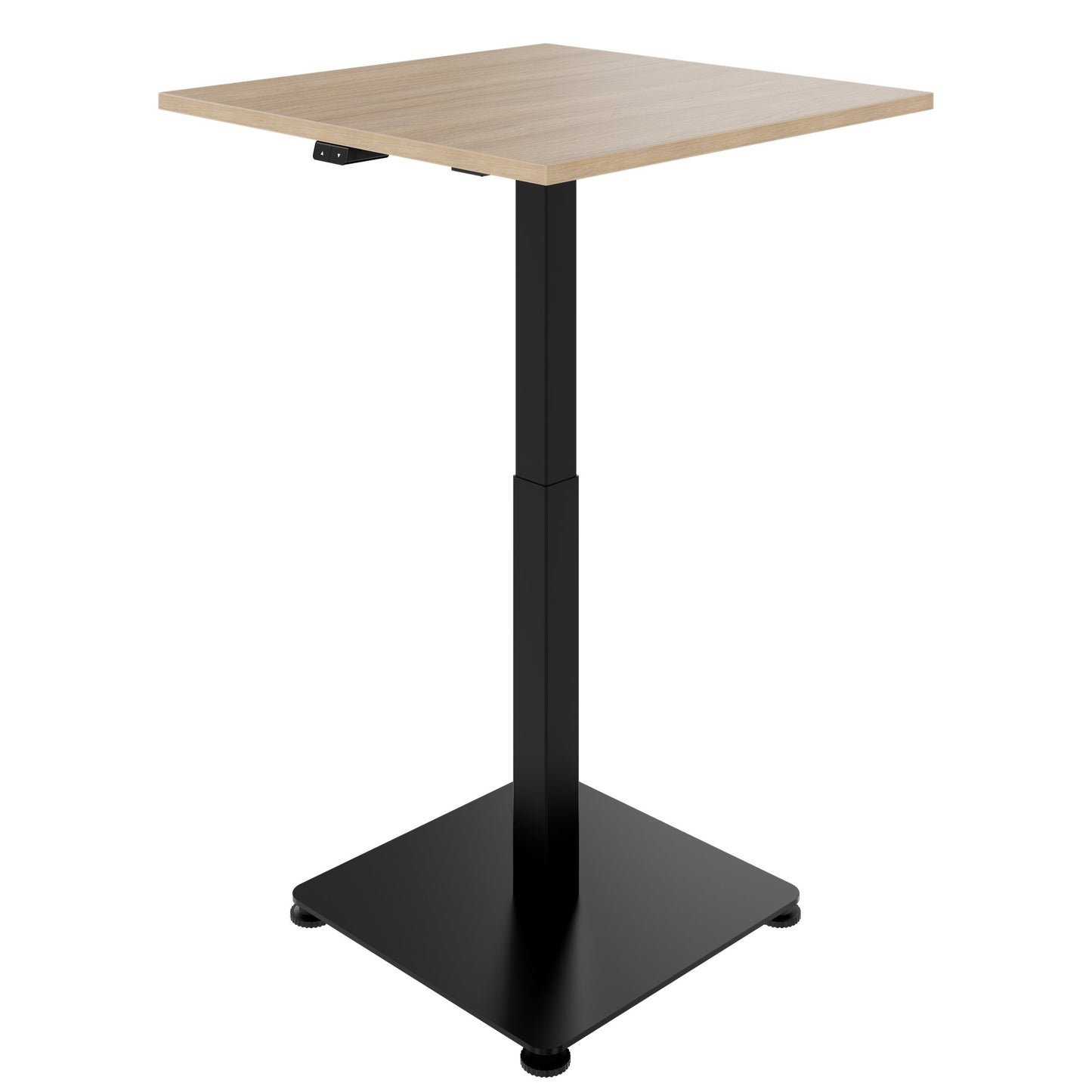 OPTIMA Up meeting table | 800 x 800 mm, electrically height adjustable, amber oak