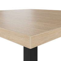 OPTIMA Up meeting table | 800 x 800 mm, electrically height adjustable, amber oak