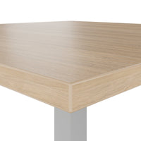 OPTIMA Up meeting table | 800 x 800 mm, electrically height adjustable, amber oak