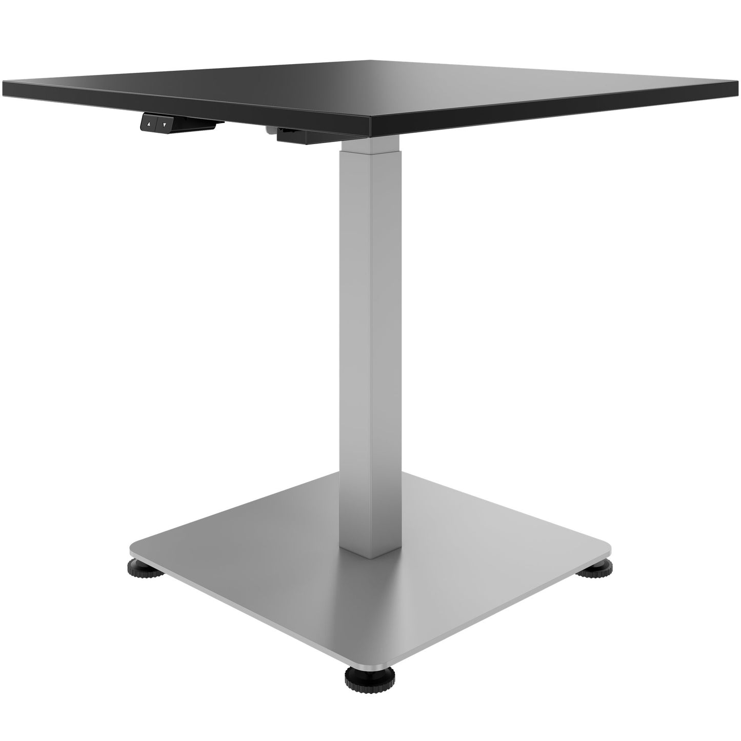 OPTIMA Up meeting table | 800 x 800 mm, electrically height adjustable, black