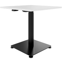 OPTIMA Up meeting table | 800 x 800 mm, electrically height adjustable, white