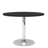 OPTIMA meeting table | Round, chrome frame, Ø 1000 mm, anthracite