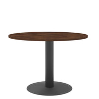 OPTIMA meeting table | Round, anthracite frame, Ø 1000 mm, walnut