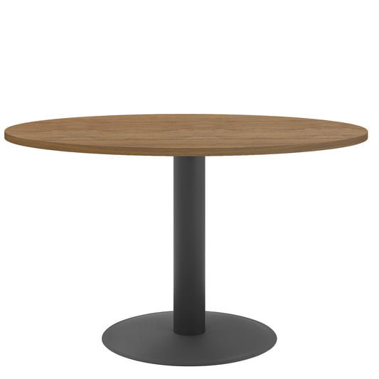 Table de réunion OPTIMA | Cadre rond, anthracite, Ø 1200 mm, chêne ambré