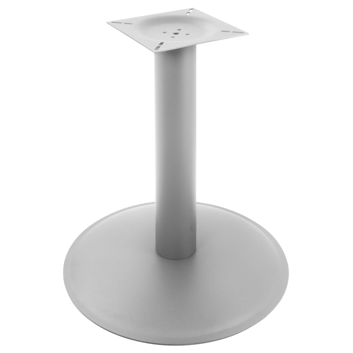 Table de réunion OPTIMA | Rond, cadre argenté, Ø 1200 mm, chêne ambré